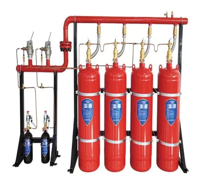 what gases do gas extinguishing systems use